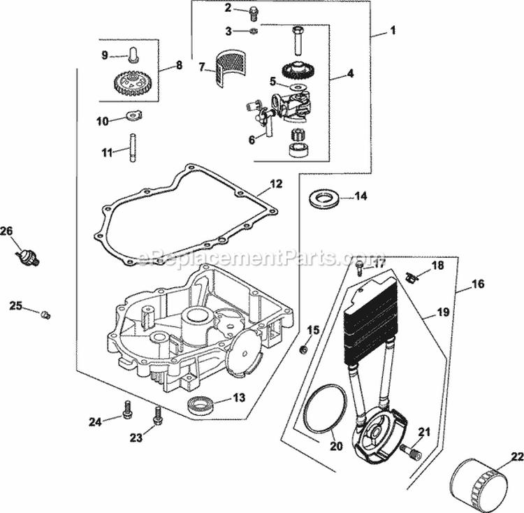Page K Diagram and Parts List for CV25-69513  Kohler Engine