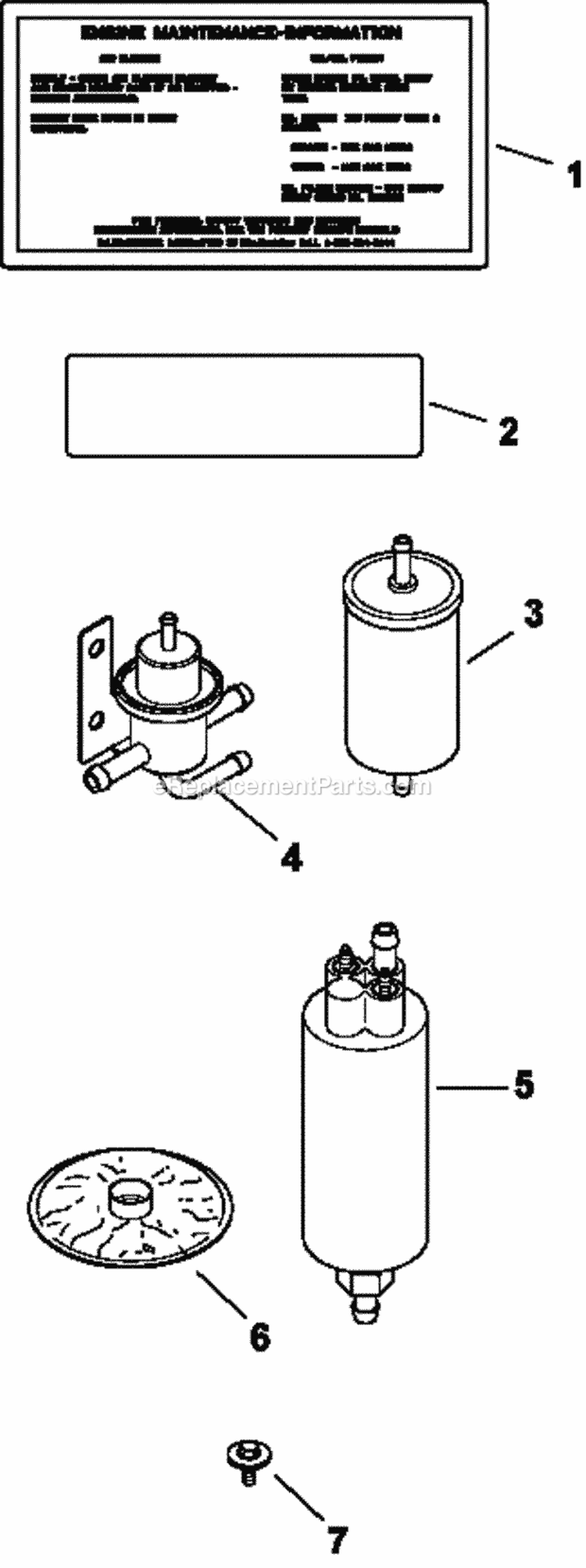 Page L Diagram and Parts List for CV26-79517  Kohler Engine