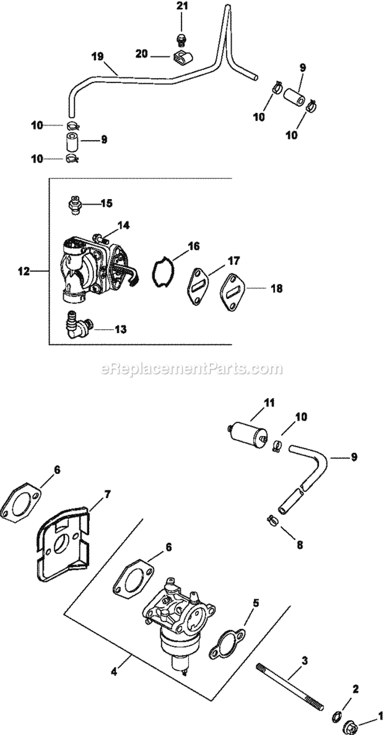 Page H Diagram and Parts List for CV460-26513  Kohler Engine