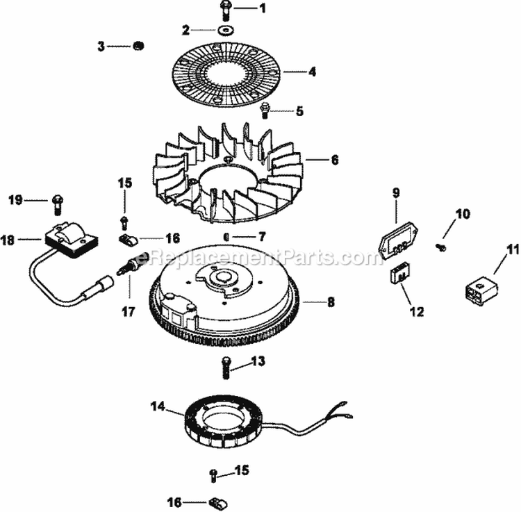 Page J Diagram and Parts List for CV460-26522  Kohler Engine