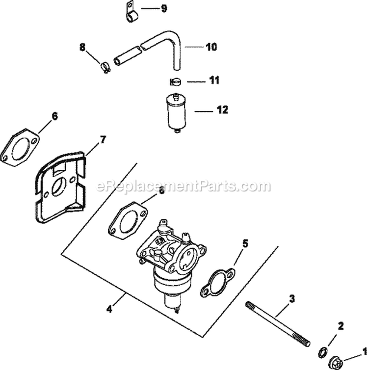 Page H Diagram and Parts List for CV461-26504  Kohler Engine