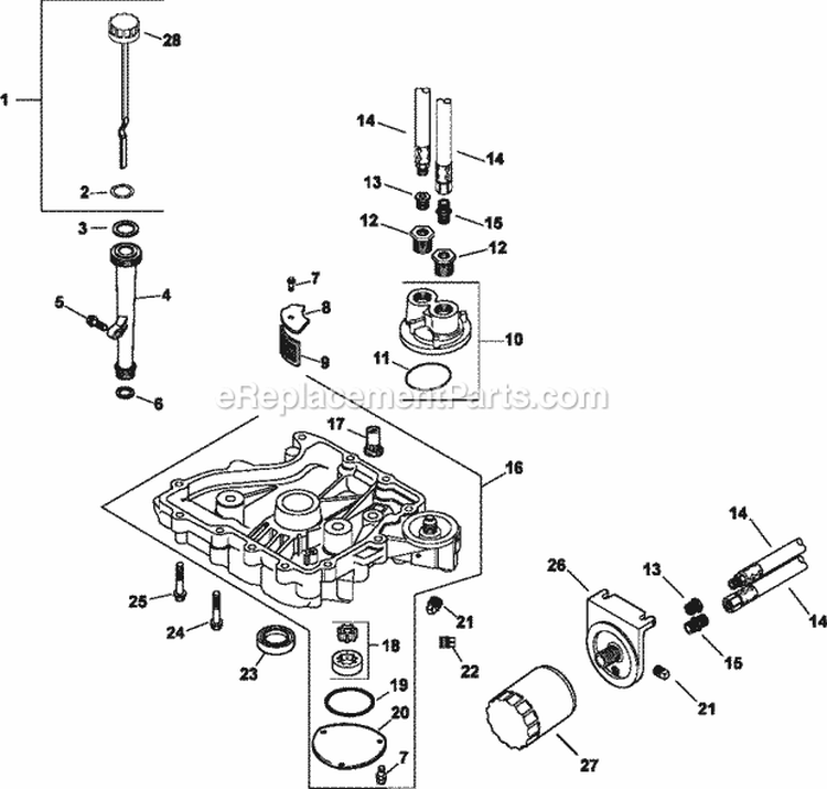 Page L Diagram and Parts List for CV490-27503  Kohler Engine