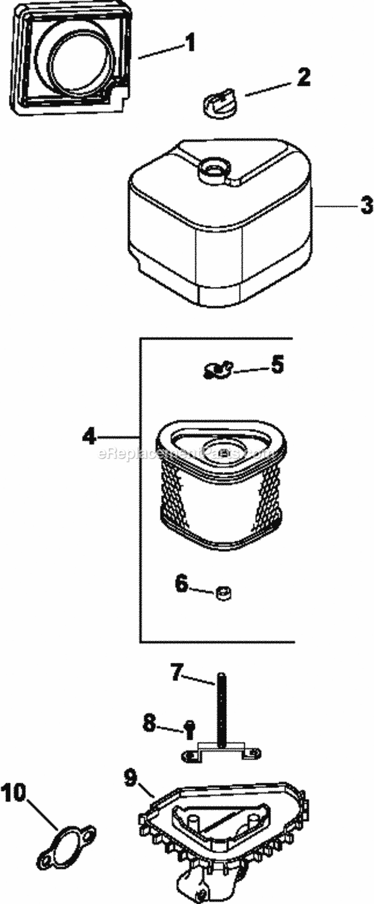 Page A Diagram and Parts List for CV490-27504  Kohler Engine