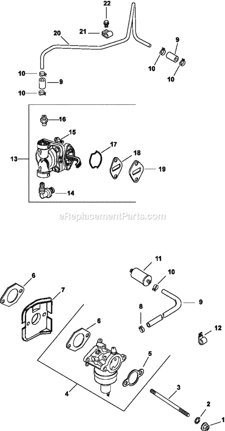 Page H Diagram and Parts List for CV490-27505  Kohler Engine