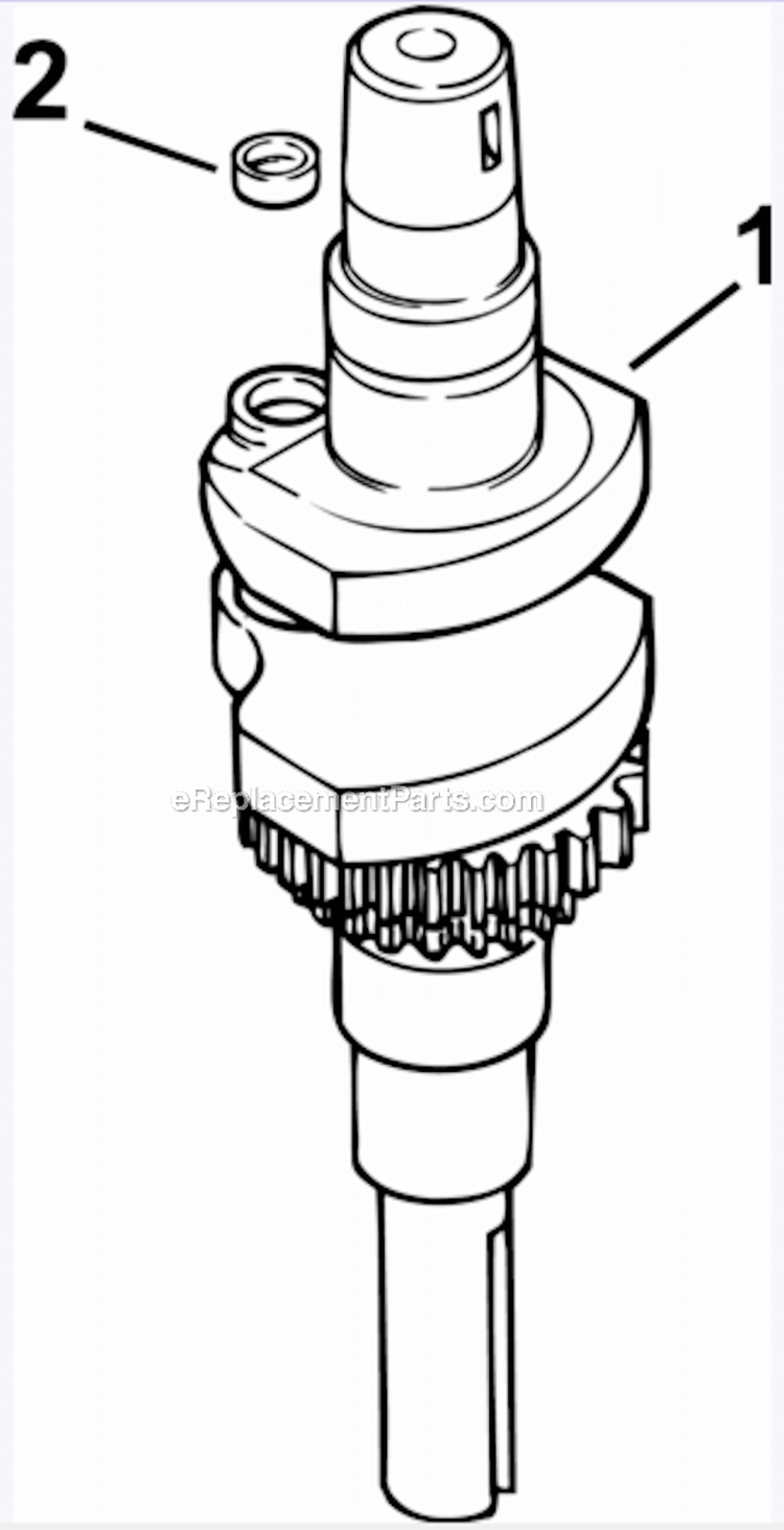 Crankshaft Diagram and Parts List for CV490-27508  Kohler Engine