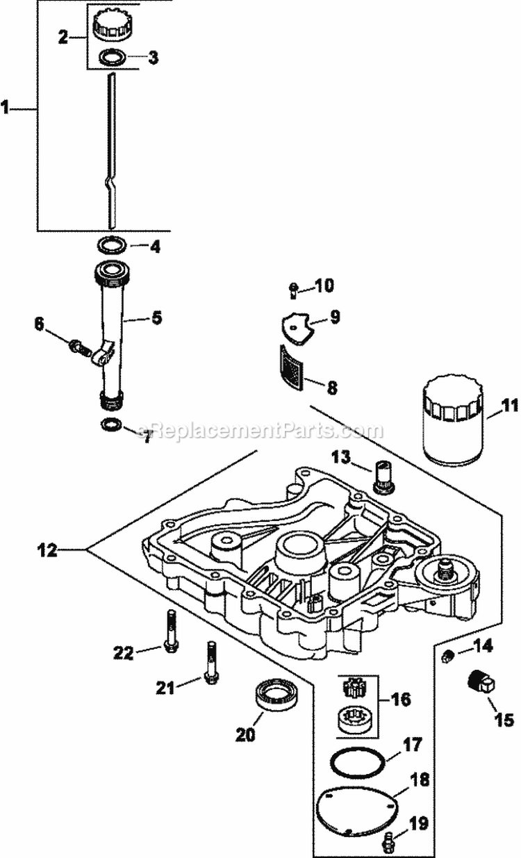 Page K Diagram and Parts List for CV460-26514  Kohler Engine