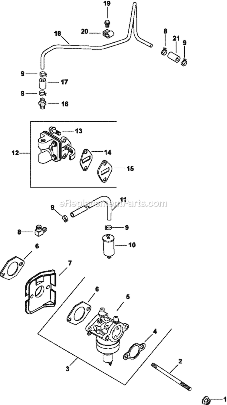 Page H Diagram and Parts List for CV490-27510  Kohler Engine