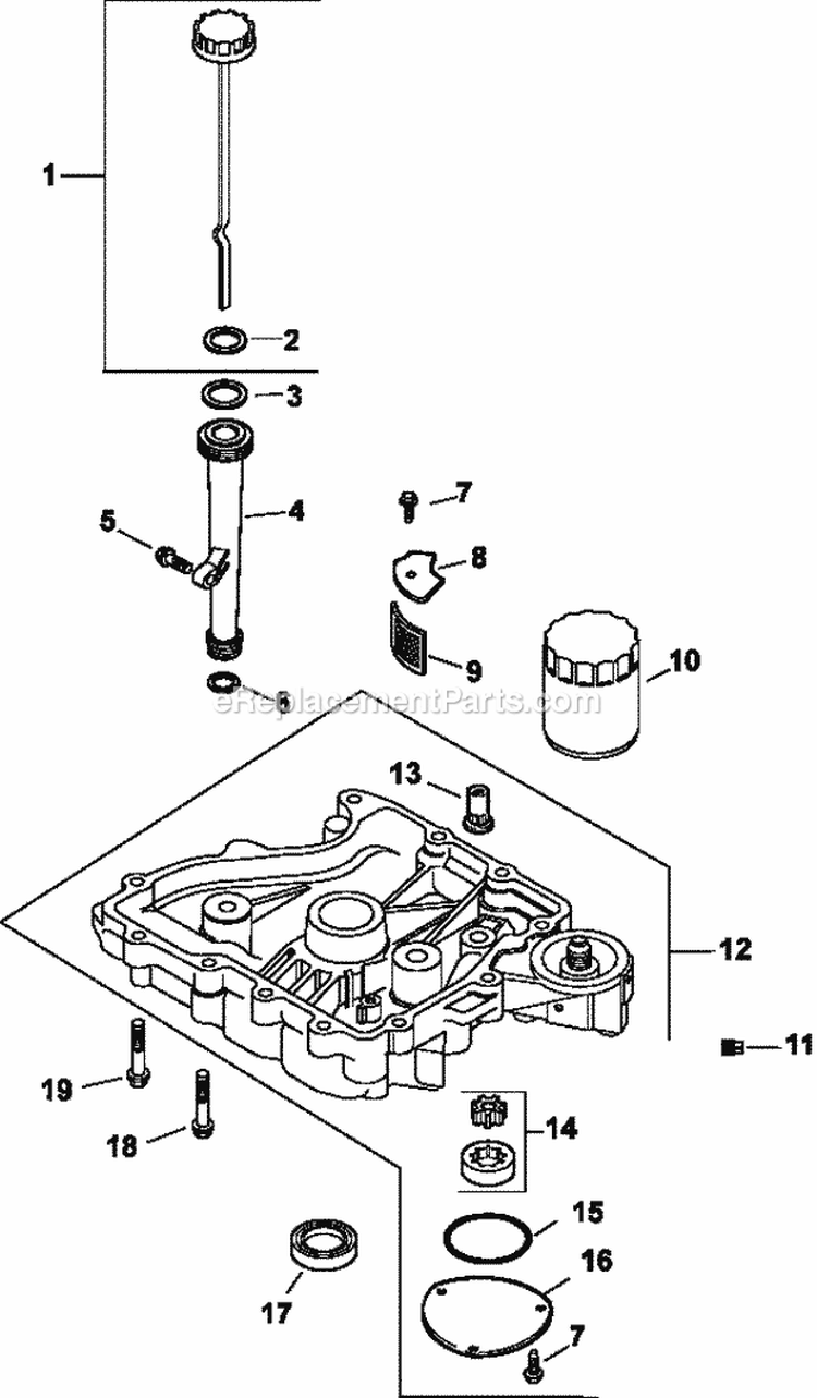 Page K Diagram and Parts List for CV490-27541  Kohler Engine