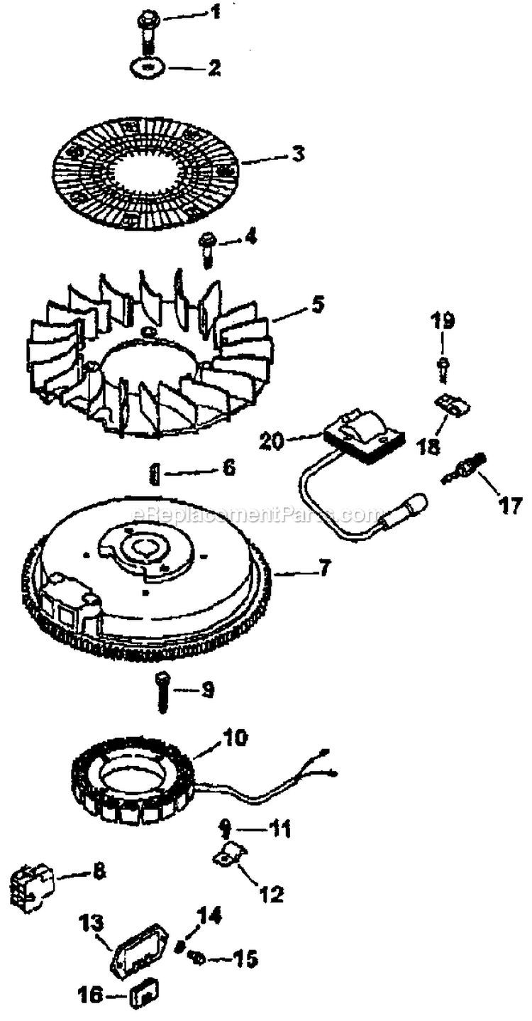 Page E Diagram and Parts List for CV490 27508 Kohler Engine