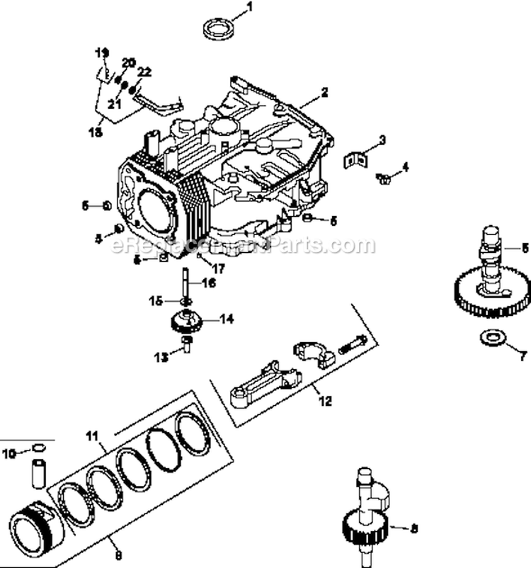 Page C Diagram and Parts List for CV491-27501  Kohler Engine