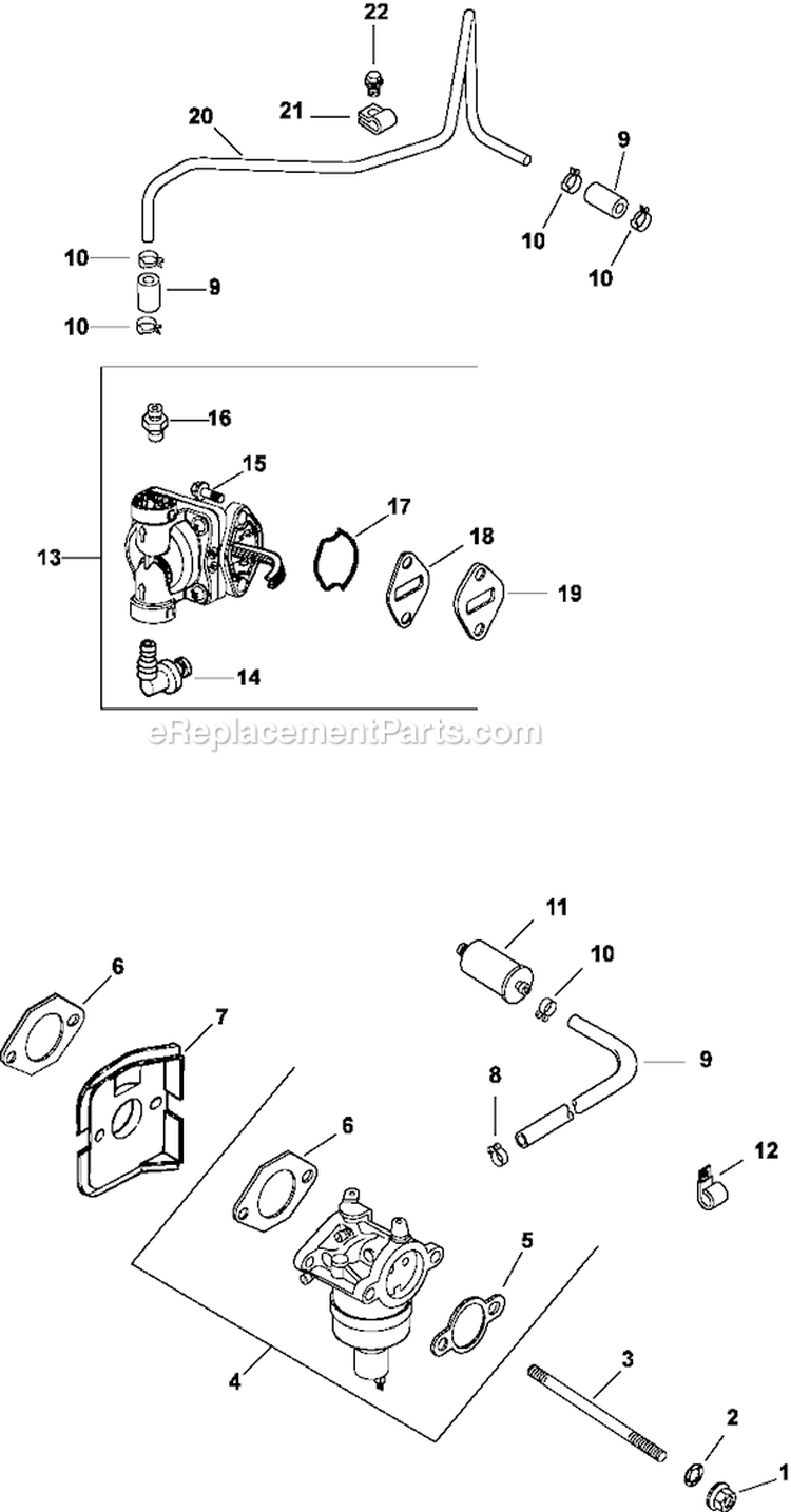 Page H Diagram and Parts List for CV491-27501  Kohler Engine
