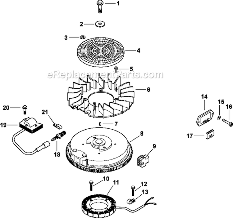 Page J Diagram and Parts List for CV492-27506  Kohler Engine