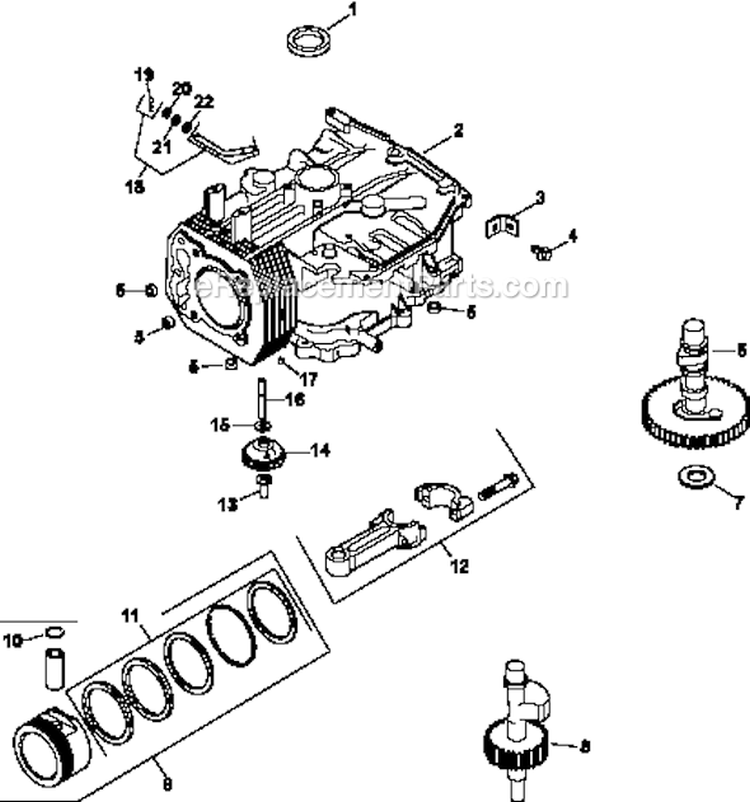 Page C Diagram and Parts List for CV492-27525  Kohler Engine