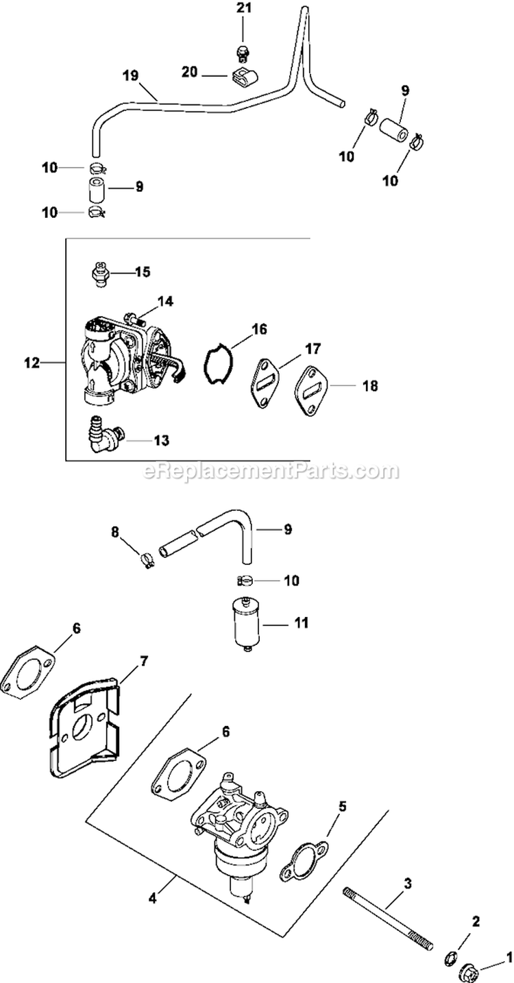 Page H Diagram and Parts List for CV492-27525  Kohler Engine