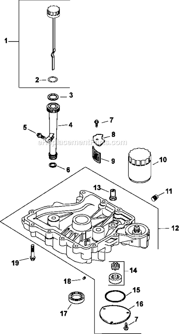 Page K Diagram and Parts List for CV492-27534  Kohler Engine