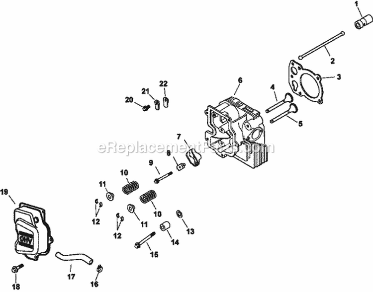 Page J Diagram and Parts List for CV492-27544  Kohler Engine