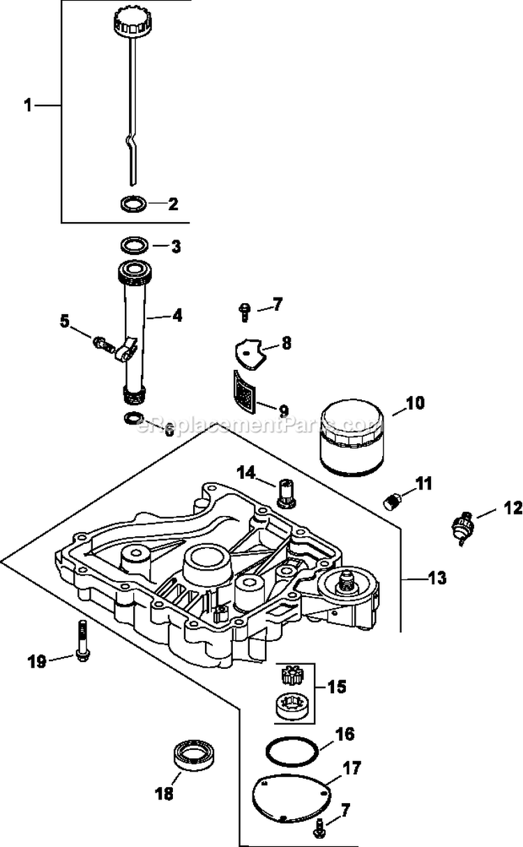 Page L Diagram and Parts List for CV492-27544  Kohler Engine