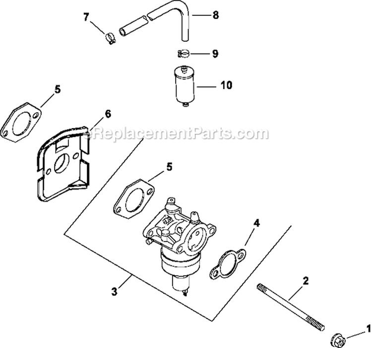Page H Diagram and Parts List for CV493-27524  Kohler Engine