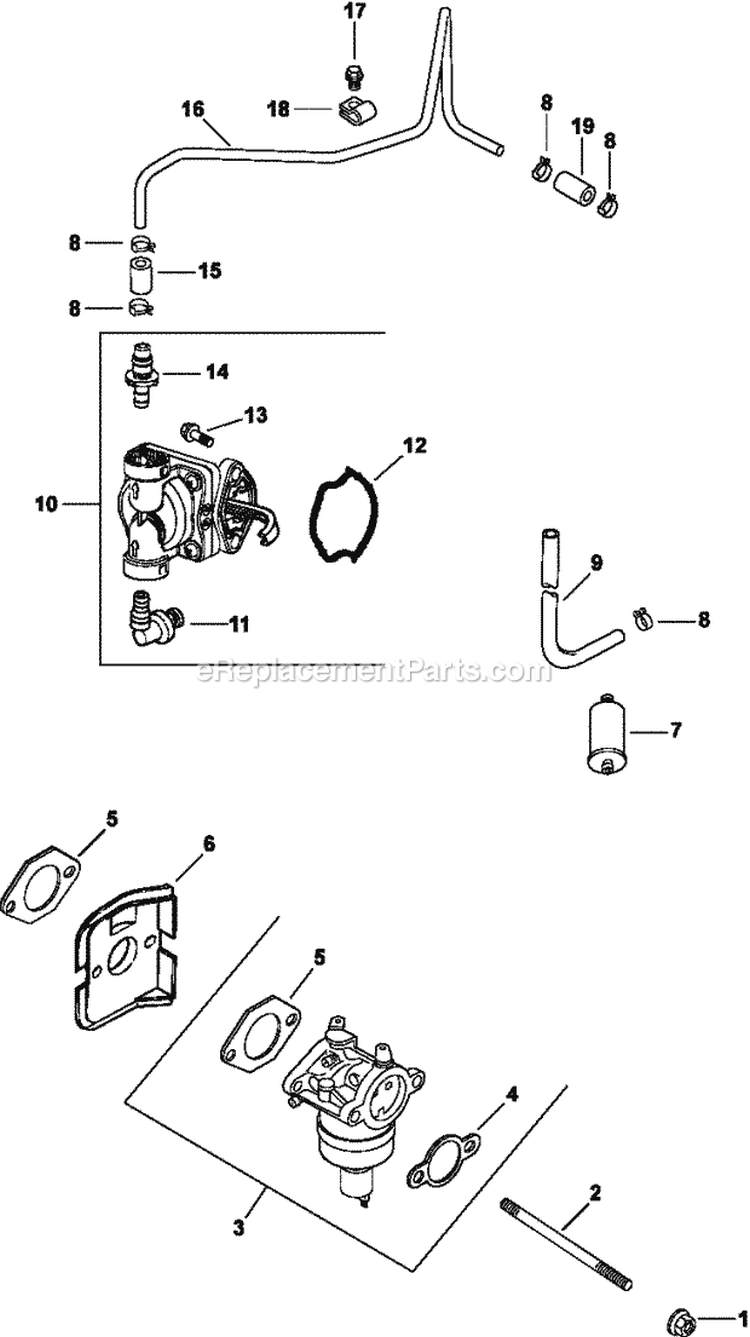 Page H Diagram and Parts List for CV493-27528  Kohler Engine