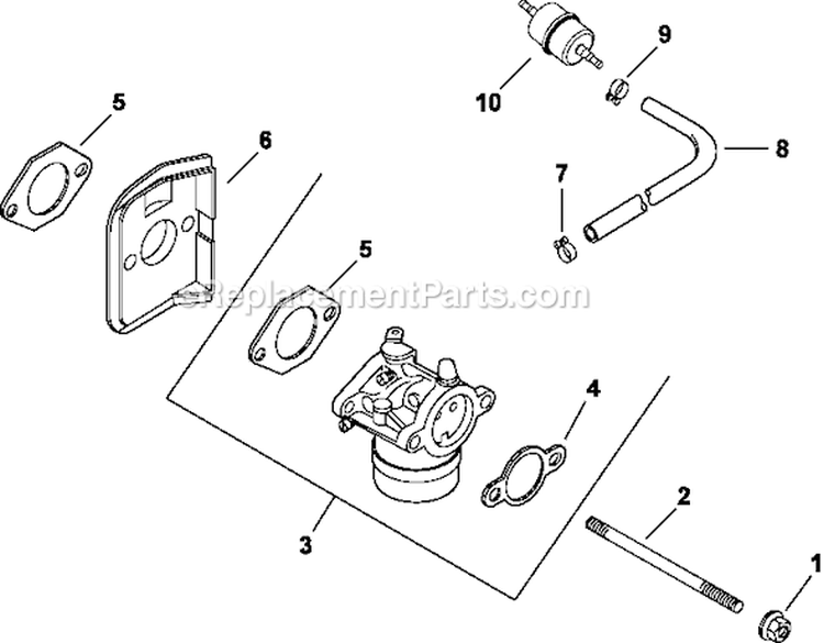 Page H Diagram and Parts List for CV493-27530  Kohler Engine