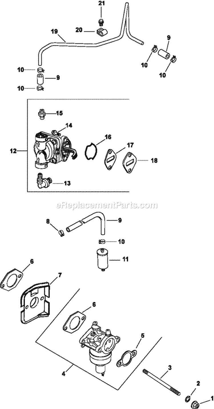 Page H Diagram and Parts List for CV15-41612  Kohler Engine