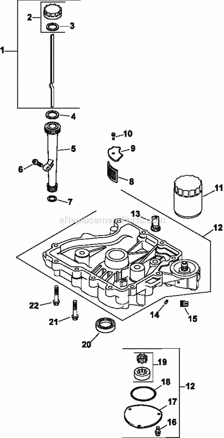 Page K Diagram and Parts List for CV13-21536  Kohler Engine