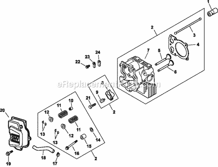 Page J Diagram and Parts List for CV493-27538  Kohler Engine