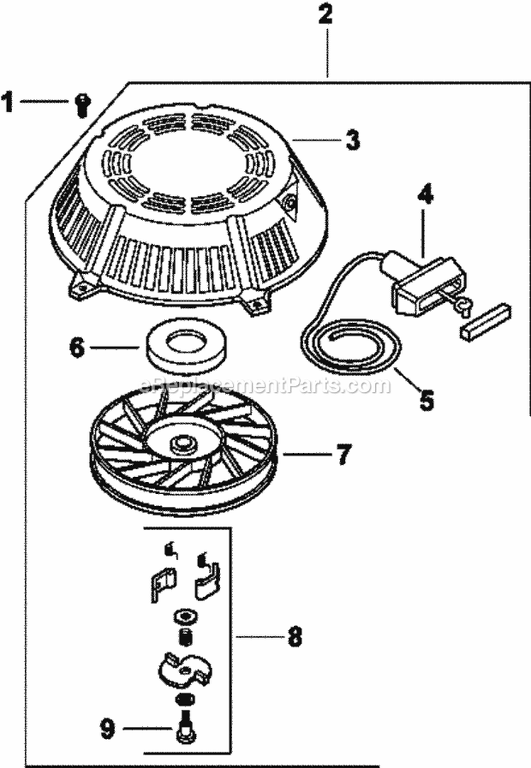 Page L Diagram and Parts List for CV13-21520  Kohler Engine