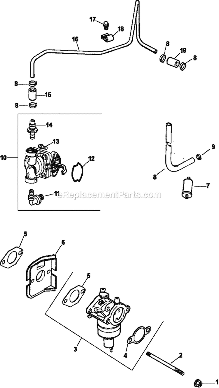 Page H Diagram and Parts List for CV493-27520  Kohler Engine