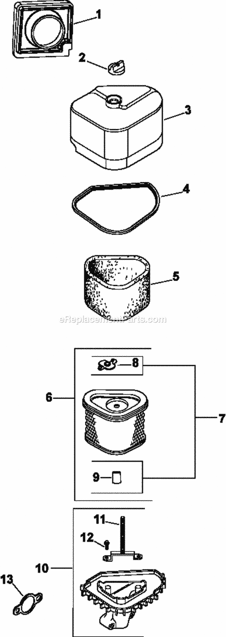 Page A Diagram and Parts List for CV493-27527  Kohler Engine