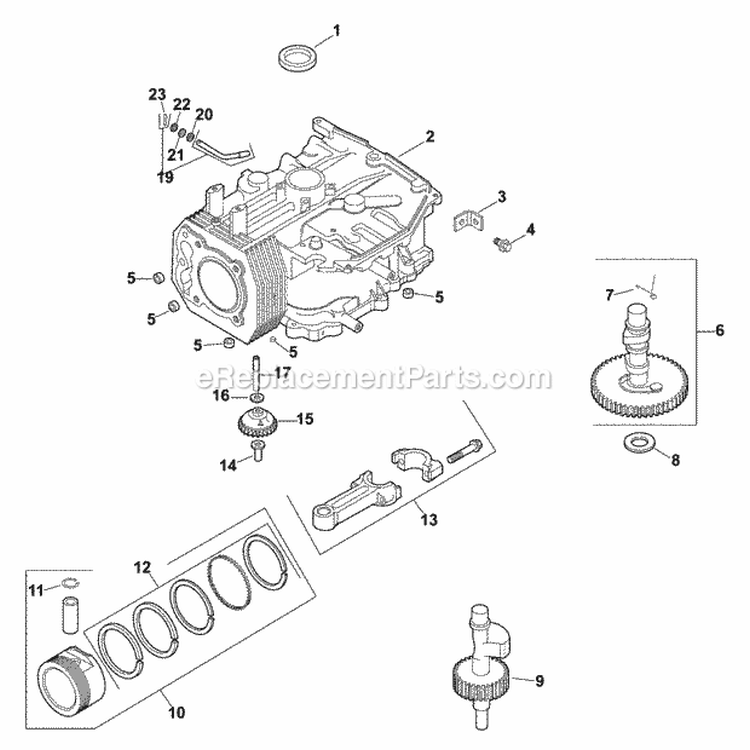 Page C Diagram and Parts List for CV493-3011  Kohler Engine