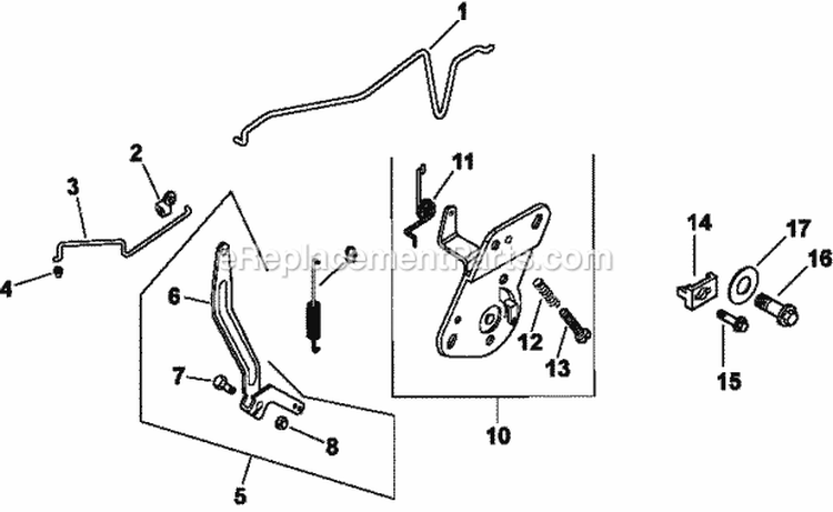 Page F Diagram and Parts List for CV493-3011  Kohler Engine