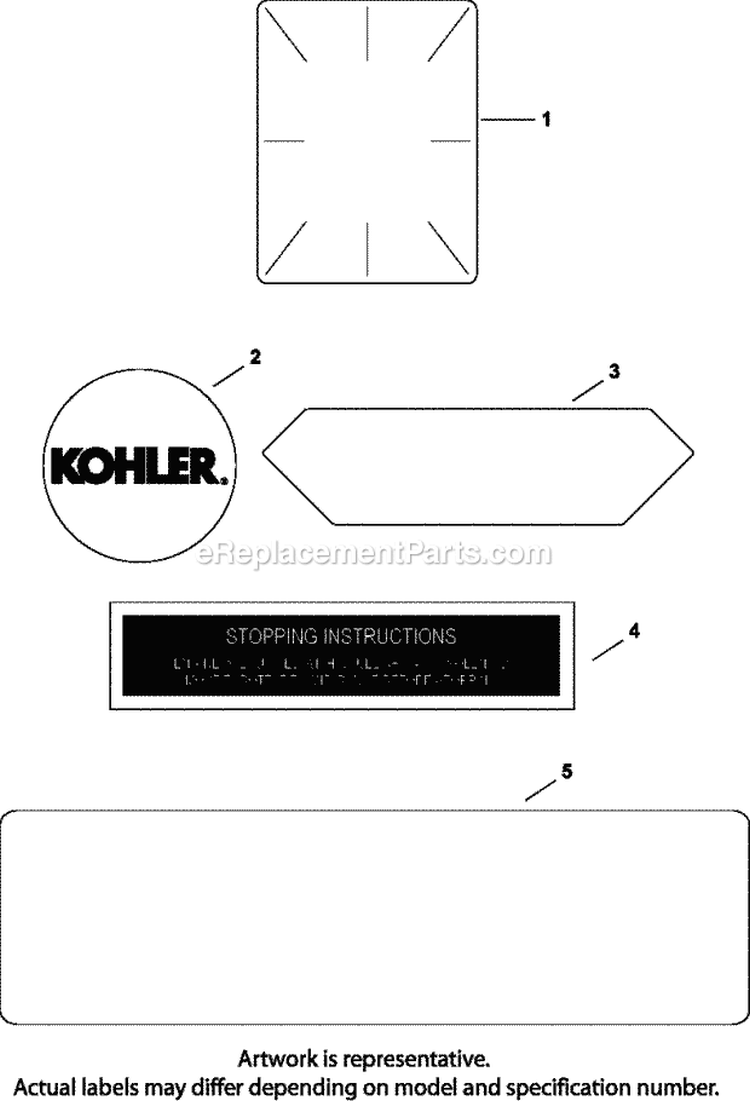 Page I Diagram and Parts List for CV22-67500  Kohler Engine