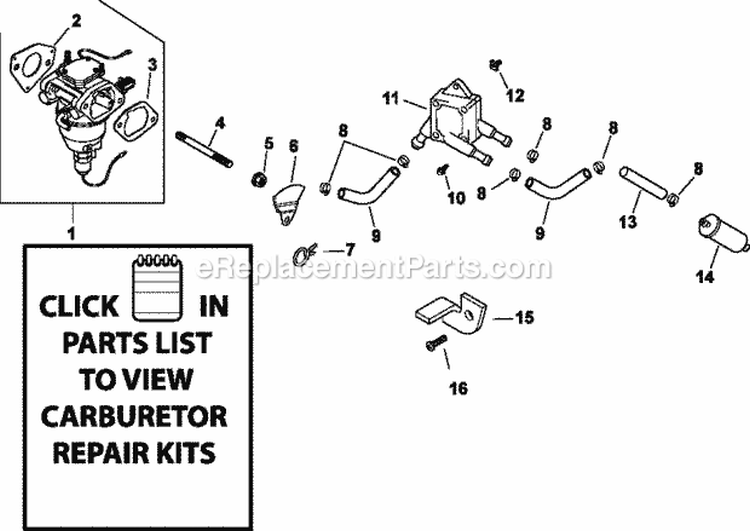 Page H Diagram and Parts List for CV620-0010  Kohler Engine