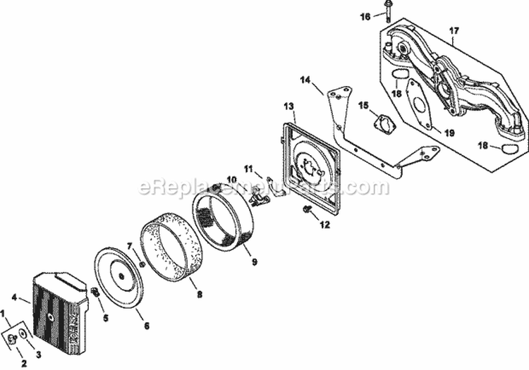 Page A Diagram and Parts List for CV18-61570  Kohler Engine