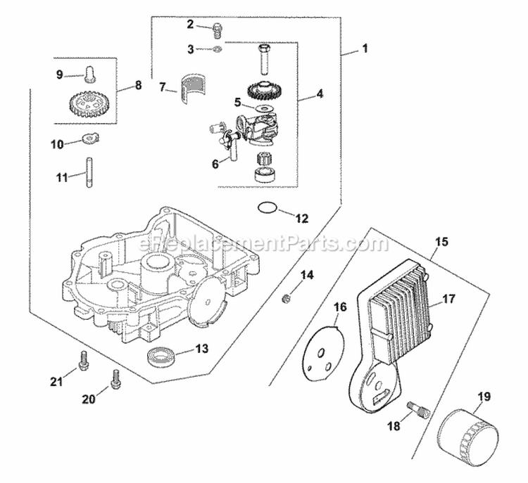 Page K Diagram and Parts List for CV20-65597  Kohler Engine
