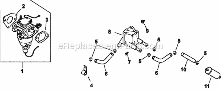 Page H Diagram and Parts List for CV640-0017  Kohler Engine