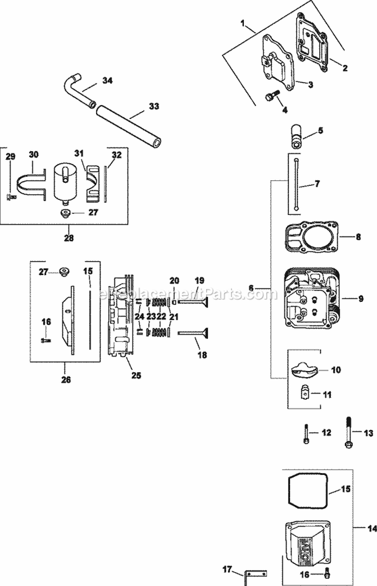 Page I Diagram and Parts List for CV20-65606  Kohler Engine