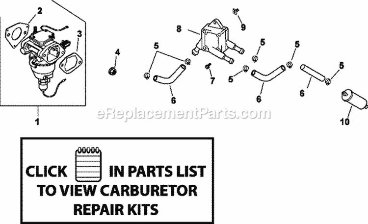 Page H Diagram and Parts List for CV20-65597  Kohler Engine