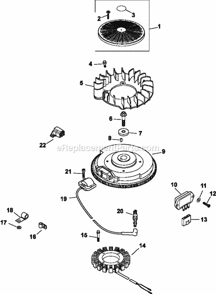 Page J Diagram and Parts List for CV17-72512  Kohler Engine