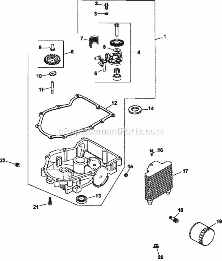 Page K Diagram and Parts List for CV20-65594  Kohler Engine