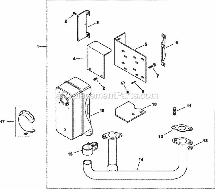 Page F Diagram and Parts List for CV17-72512  Kohler Engine