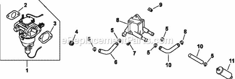 Page H Diagram and Parts List for CV20-65604  Kohler Engine