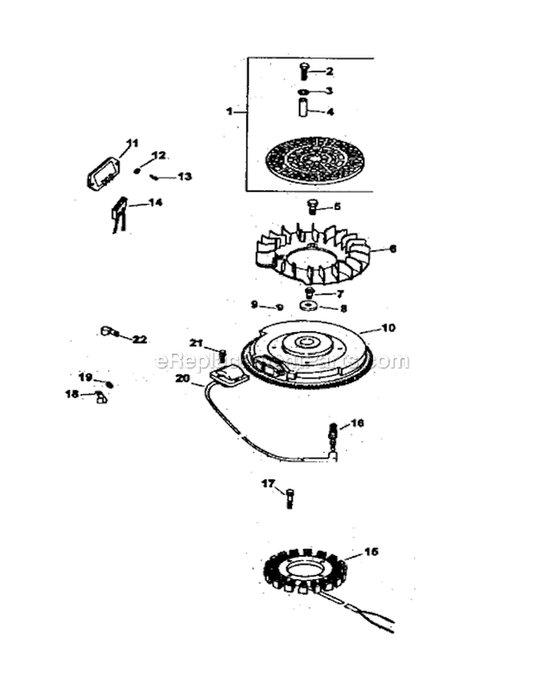 IgnitionElectrical Diagram and Parts List for CV674-75544  Kohler Engine
