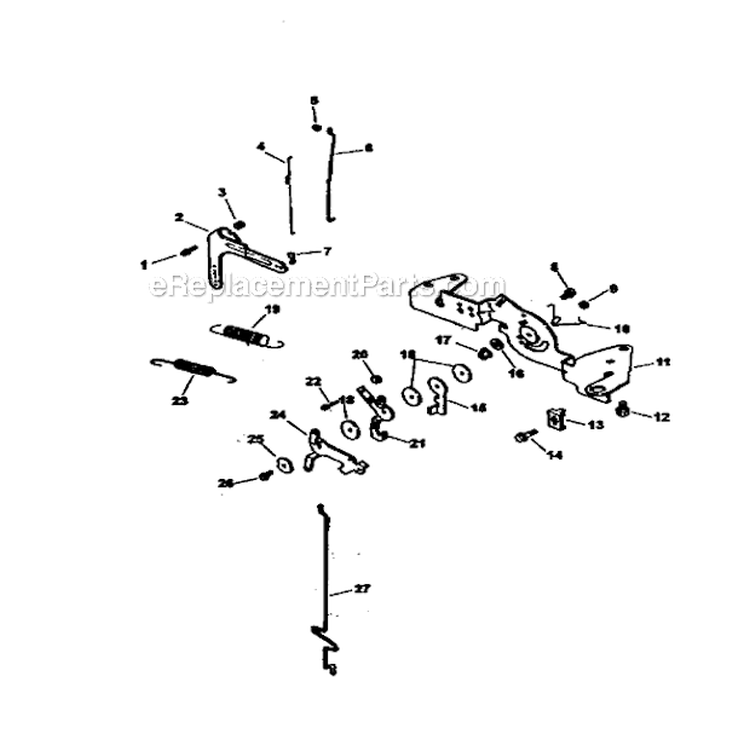 Engine Controls Diagram and Parts List for CV674-75544  Kohler Engine