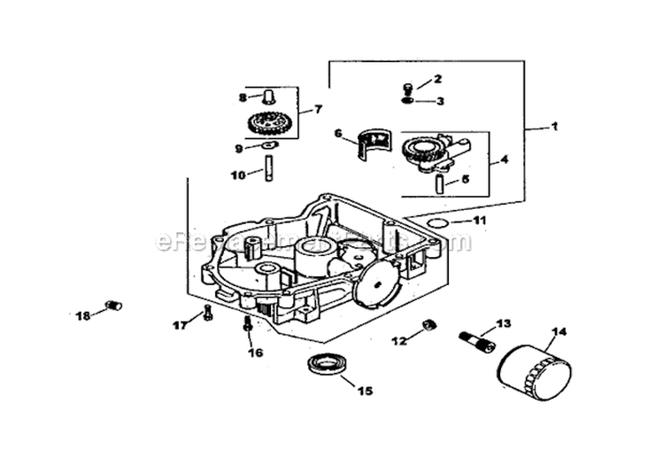 Oil PanLubrication Diagram and Parts List for CV674-75544  Kohler Engine