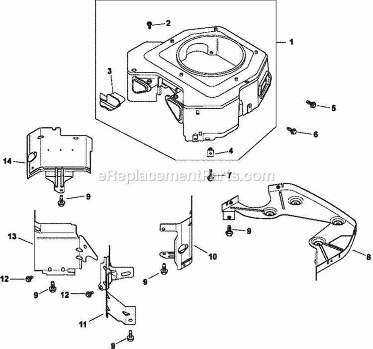 Page B Diagram and Parts List for CV18-61538  Kohler Engine