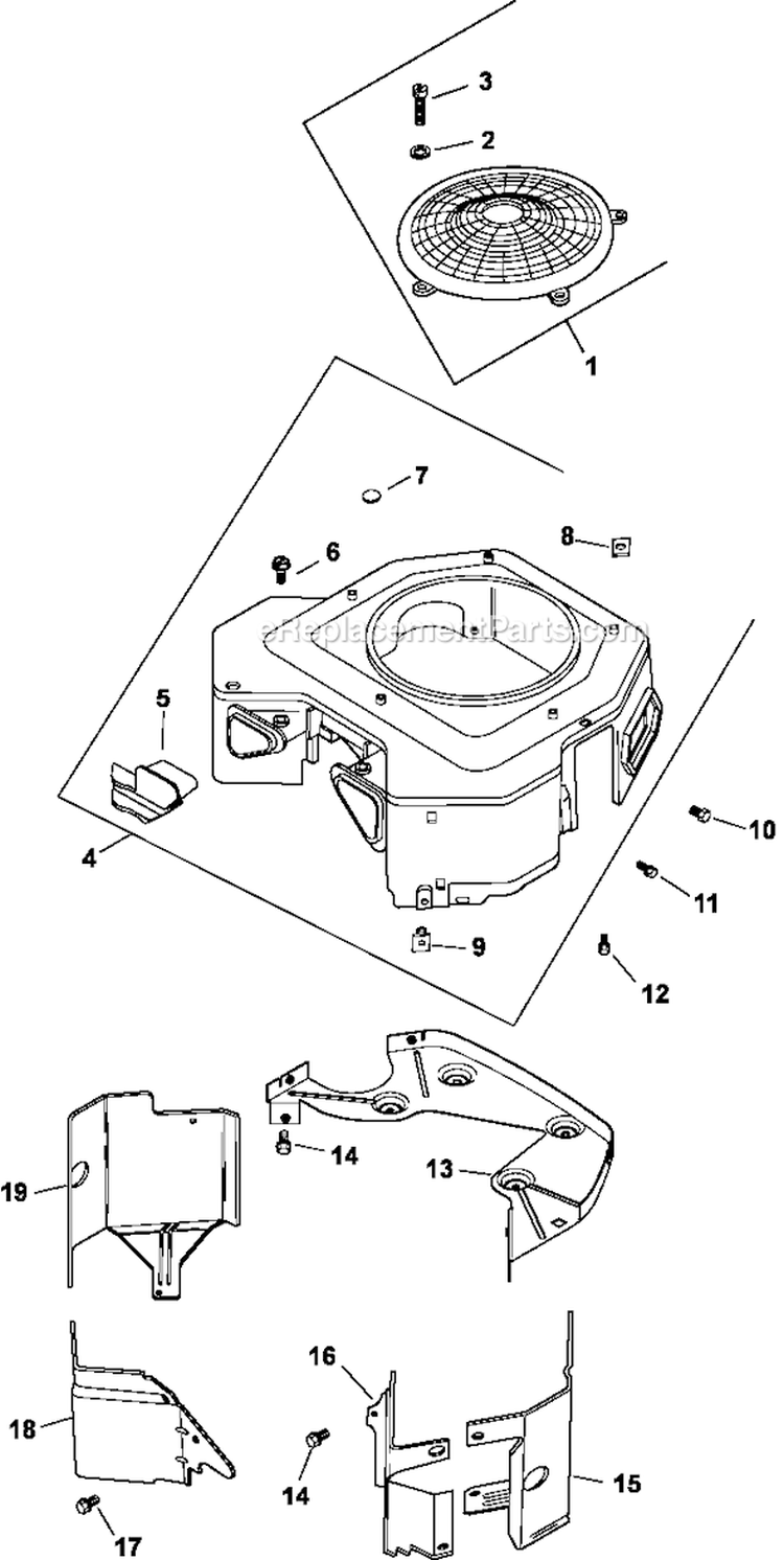Page B Diagram and Parts List for CV680-3010  Kohler Engine