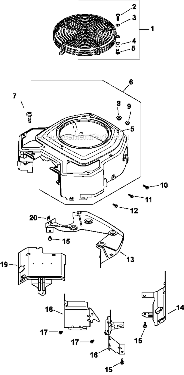 Page B Diagram and Parts List for CV680-3014  Kohler Engine