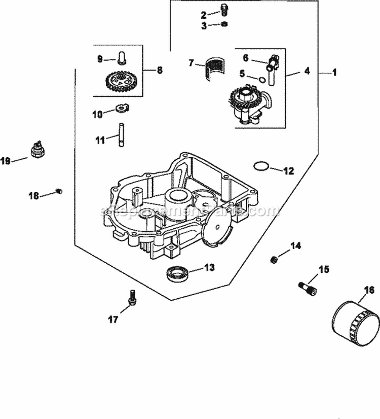 Page K Diagram and Parts List for CV23-75613  Kohler Engine